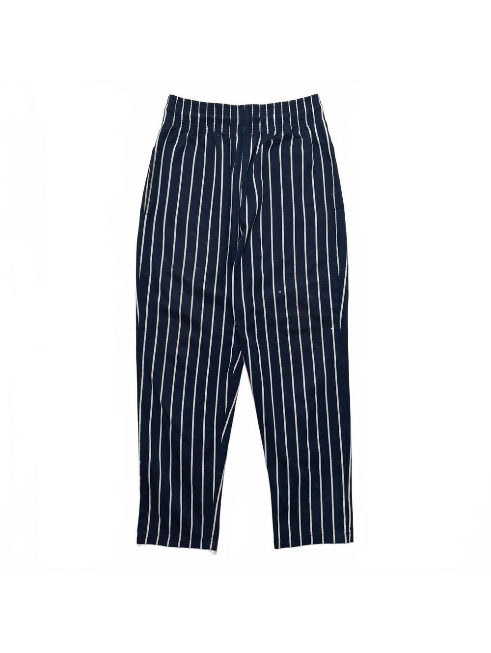 Cookman Elastic Waist Bottoms Pinstripe Chino Easy Pants Men's M Navy White